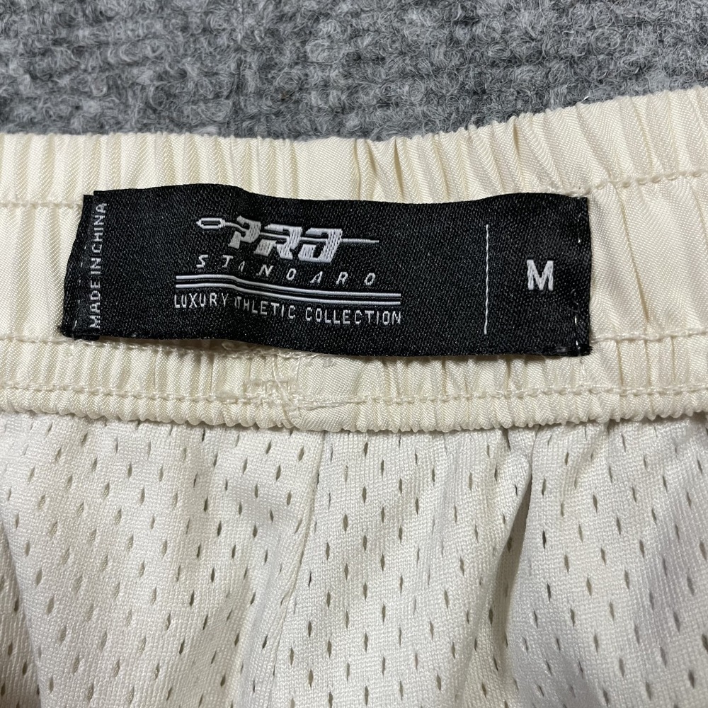 Chicago Bulls Shorts Mens Medium Eggshell Embroidered Pro Standard Heavyweight - Picture 12 of 14